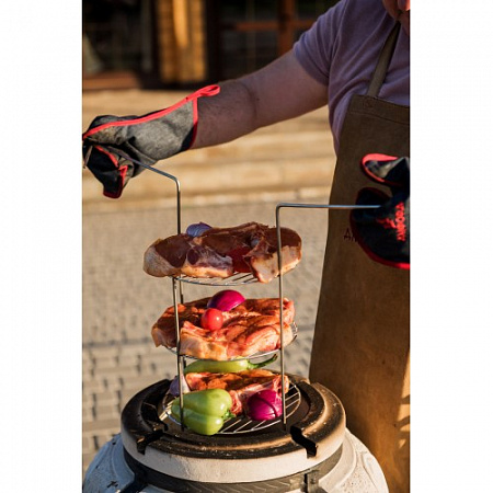 Решетка-гриль 3-х ярусная большая ПРЕМИУМ D.33 cm для Алад/Вост