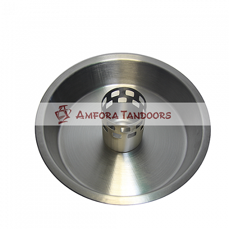 Курница 28 см из нержавеющей стали для запекания курицы